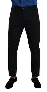 Dolce & Gabbana Blue Bordeaux Cotton Skinny Chino Pants -   -  Dolce & Gabbana.